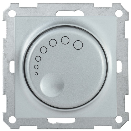Светорегулятор поворотный с индикацией СС10-1-1-Б 600Вт BOLERO серебряный | код EDB11-0600-K23 | IEK